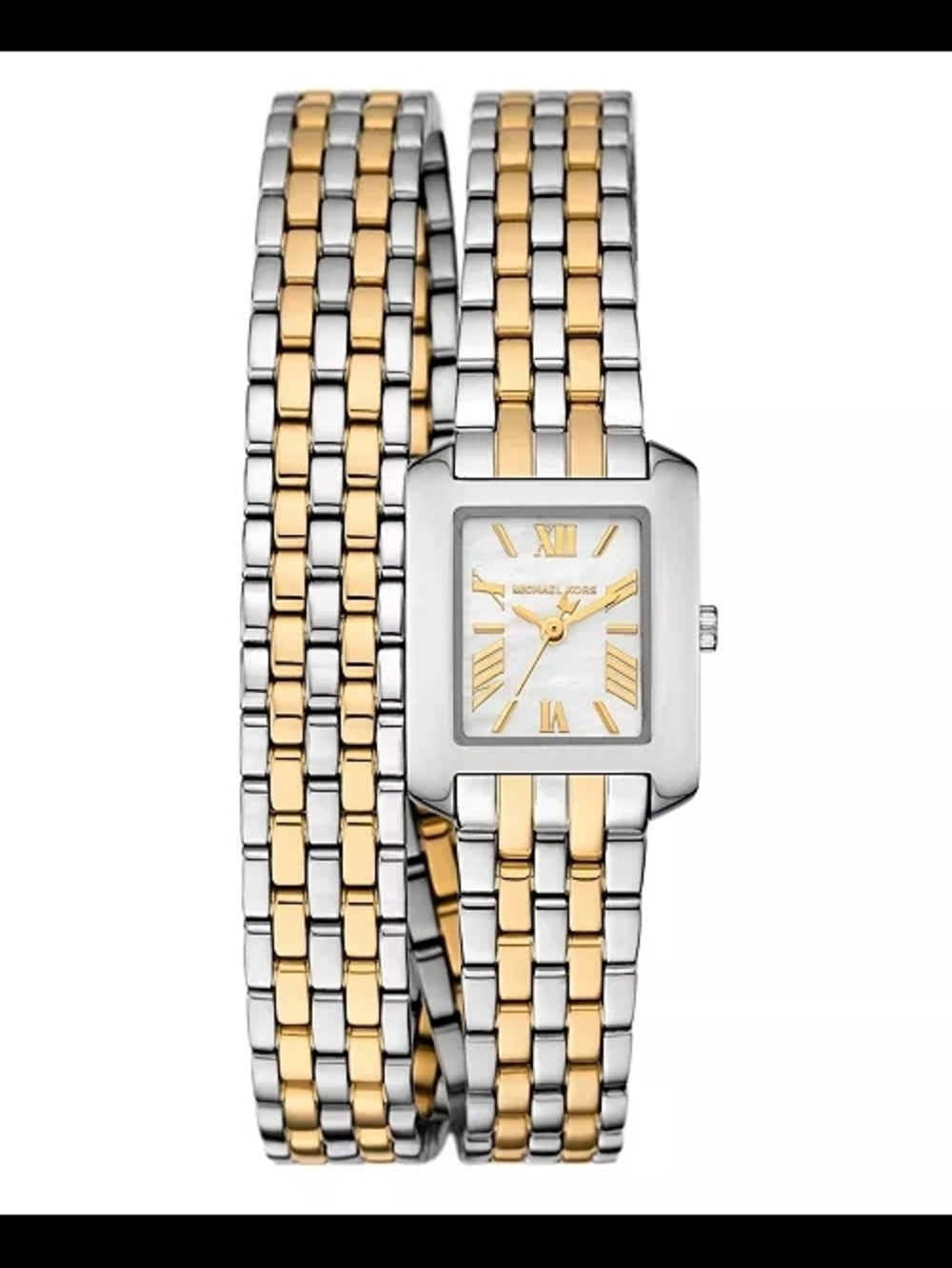 Michael Kors Two-Tone Gold and Silver Wrap Bracelet Watch